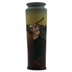 Early 1900s Weller Dickensware Pre-Swing Female Golfer w/Separated 2-Hand Swing Vase