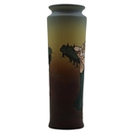 Early 1900's Weller Dickensware Pre-Swing Female Golfer w/Separated 2-Hand Swing Vase