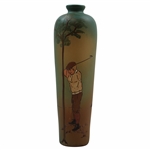 Early 1900s Weller Dickensware Pre-Swing Male Golfer Vase