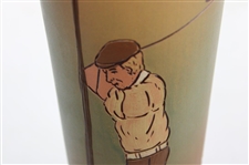 Early 1900's Weller Dickensware Pre-Swing Male Golfer Vase
