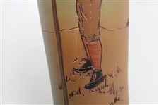 Early 1900's Weller Dickensware Pre-Swing Male Golfer Vase