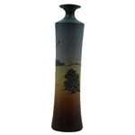 Early 1900's Weller Dickensware Pre-Swing Male Golfer Slim Vase