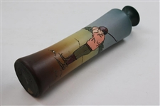 Early 1900's Weller Dickensware Pre-Swing Male Golfer Slim Vase
