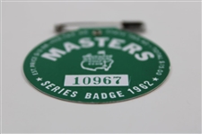 1962 Masters Tournament SERIES Badge #10967 - Arnold Palmer Winner 