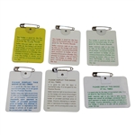 1976-2009 Masters Tournament SERIES Badges including 1986 & 1997 Masters SERIES Badges
