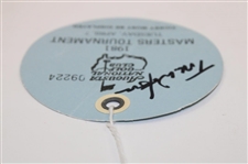 Tom Watson Signed 1981 Masters Tournament Tuesday Ticket #09224 JSA ALOA