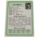 Tom Watson Signed 1981 Donruss PGA Tour Rookie Card JSA ALOA