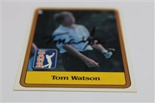 Tom Watson Signed 1981 Donruss PGA Tour Rookie Card JSA ALOA