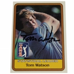 Tom Watson Signed 1981 Donruss PGA Tour Stat Leader Card JSA ALOA