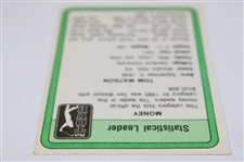 Tom Watson Signed 1981 Donruss PGA Tour Stat Leader Card JSA ALOA