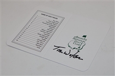 Tom Watson Signed Augusta National Golf Club Scorecard JSA ALOA
