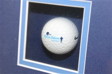 Tiger Woods Signed 2004 EDS Byron Nelson Championship Flag & Golf Ball - Framed Display JSA ALOA
