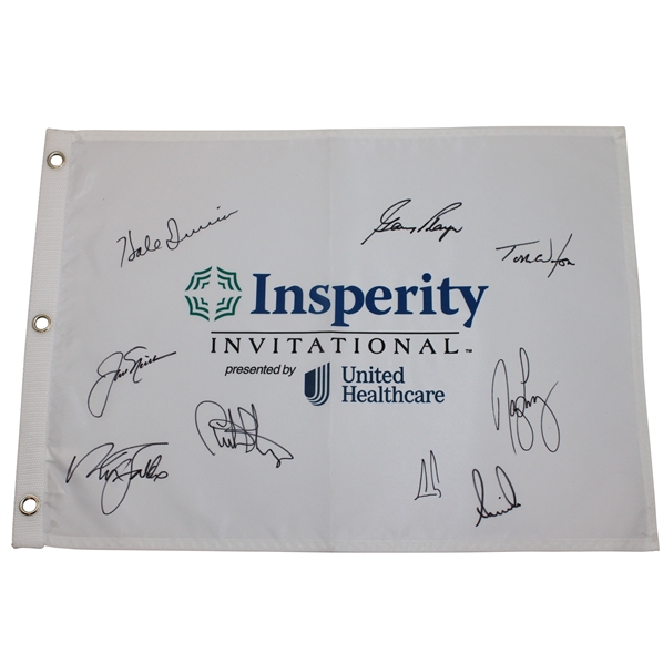 Jack Nicklaus, Gary Player, Tom Watson & Six (6) Others Signed Insperity Invitational Flag JSA ALOA