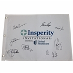 Jack Nicklaus, Gary Player, Tom Watson & Six (6) Others Signed Insperity Invitational Flag JSA ALOA