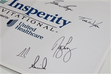 Jack Nicklaus, Gary Player, Tom Watson & Six (6) Others Signed Insperity Invitational Flag JSA ALOA