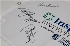 Jack Nicklaus, Gary Player, Tom Watson & Six (6) Others Signed Insperity Invitational Flag JSA ALOA