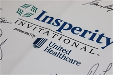 Jack Nicklaus, Gary Player, Tom Watson & Six (6) Others Signed Insperity Invitational Flag JSA ALOA