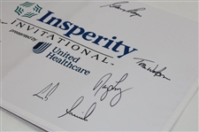 Jack Nicklaus, Gary Player, Tom Watson & Six (6) Others Signed Insperity Invitational Flag JSA ALOA