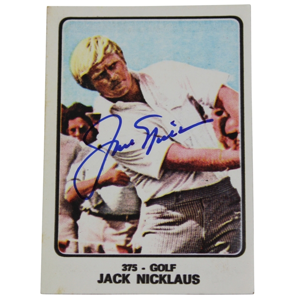Jack Nicklaus Signed 1973 Panini Campioni Card JSA ALOA