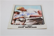 Jack Nicklaus Signed 1973 Panini Campioni Card JSA ALOA