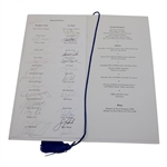 2002 Ryder Cup Welcome Dinner Gala Menu signed by Both Teams & Captains JSA ALOA