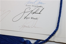 2002 Ryder Cup Welcome Dinner Gala Menu signed by Both Teams & Captains JSA ALOA