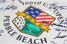 Jack Nicklaus & Seventeen (17) US Open Champs Signed w/Dates Won 2000 US Open at Pebble Flag JSA ALOA