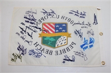Jack Nicklaus & Seventeen (17) US Open Champs Signed w/Dates Won 2000 US Open at Pebble Flag JSA ALOA
