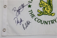 Rory McIlroy & Fifteen (15) Champs Signed 2022 US Open at The Country Club Embroidered Flag JSA ALOA