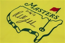 Phil Mickelson Signed Undated Masters Tournament Embroidered Flag w/Years Won PSA #AP31283