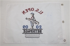 Lucas Glover Signed 2009 US Open at Bethpage Black Embroidered Flag JSA ALOA