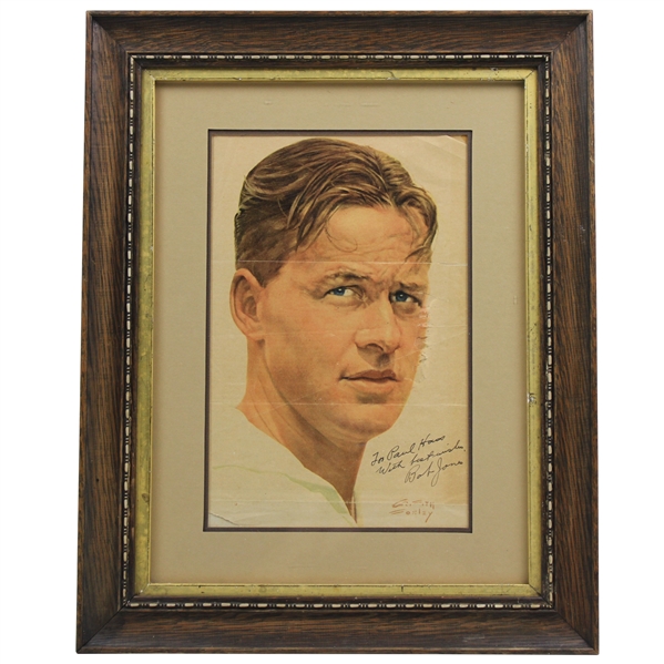 Bobby Jones Signed Vintage Magazine Print by Artist - Framed JSA ALOA