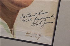 Bobby Jones Signed Vintage Magazine Print by Artist - Framed JSA ALOA