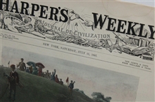 1897 Harper's Weekly New York Magazine with Golfers Cover Page - Saturday, July 31st