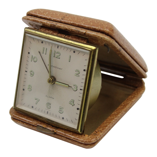1957 Pine Valley Golf Club Folding Broadway Travel Clock - Made in Germany