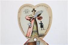 Rare 1887 Ladies Handheld Fan In Thee Form of a 4 Leaf Clover From C. Aultman & Co. In Canton, Oh