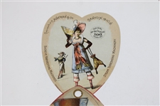Rare 1887 Ladies Handheld Fan In Thee Form of a 4 Leaf Clover From C. Aultman & Co. In Canton, Oh