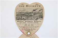 Rare 1887 Ladies Handheld Fan In Thee Form of a 4 Leaf Clover From C. Aultman & Co. In Canton, Oh