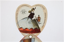Rare 1887 Ladies Handheld Fan In Thee Form of a 4 Leaf Clover From C. Aultman & Co. In Canton, Oh