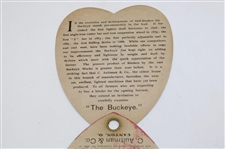 Rare 1887 Ladies Handheld Fan In Thee Form of a 4 Leaf Clover From C. Aultman & Co. In Canton, Oh