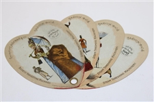 Rare 1887 Ladies Handheld Fan In Thee Form of a 4 Leaf Clover From C. Aultman & Co. In Canton, Oh