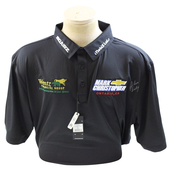 John Daly Signed Personal Straight Down Black Performance 3XL Shirt w/Sponsors JSA ALOA