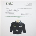 John Daly Signed Personal Straight Down Black Performance 3XL Shirt w/Sponsors JSA ALOA