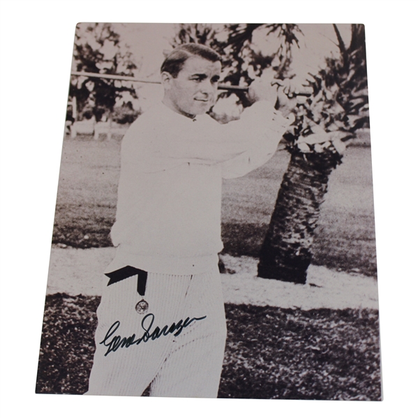 Gene Sarazen Signed Early Post Swing Photo - Sarazen Collection JSA ALOA