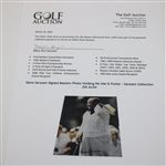 Gene Sarazen Signed Masters Photo Holding His Hat & Putter - Sarazen Collection JSA ALOA