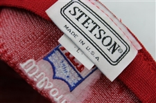Payne Stewart Signed Personal Used Stetson NFL Shield Wilson Red Hat JSA ALOA