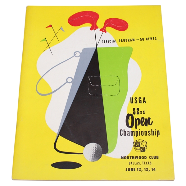 1952 US Open Championship at Northwood CC Official Program - Julius Boros Winner
