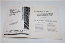 1952 US Open Championship at Northwood CC Official Program - Julius Boros Winner