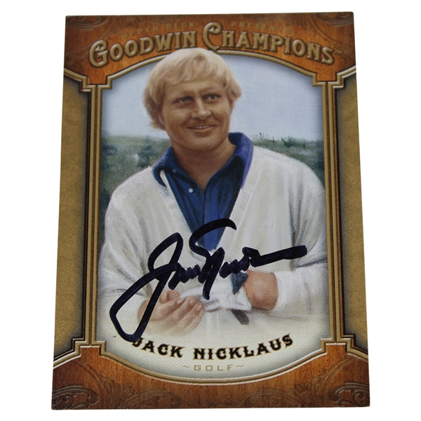 Jack Nicklaus Signed 2014 Goodwin Champions Card JSA ALOA