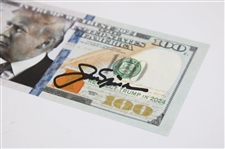 Jack Nicklaus Signed Novelty President Donald Trump $100 Bill JSA ALOA